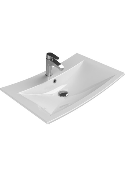 Bella Tezgahüstü Lavabo 70X45 cm (Duvara Sıfır Lavabo)