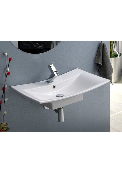Bella Tezgahüstü Lavabo 70X45 cm (Duvara Sıfır Lavabo) fiyatları