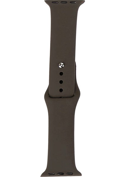 - Apple Watch 38MM - Kordon Band Serisi Klasik Kordon Silikon Strap Kayış - Cocao