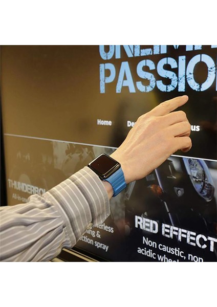 - Apple Watch 42MM - Kordon Deri Lop Kordon Krd-09 - Koyu Yeşil