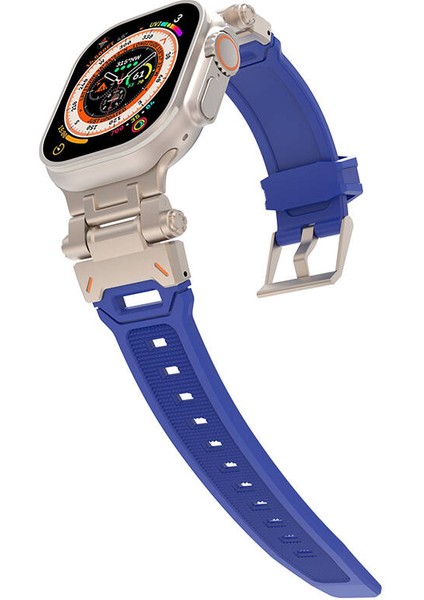 - Apple Watch 44MM - Kordon Metal Başlıklı Silikon Kordon KRD-108 - Starlight White indirimleri