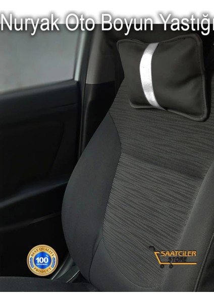 Smart Oto Modellerine Uygun Koltuk Boyun Yastığı Beyaz Şerit 2 Adet