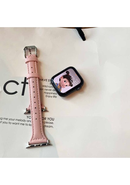 - Apple Watch 44MM - Kordon Deri Kordon Krd-28 - Beyaz indirimleri