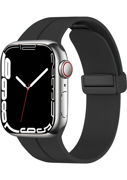 - Apple Watch 44MM - Kordon Silikon Kordon Krd-84 - Siyah