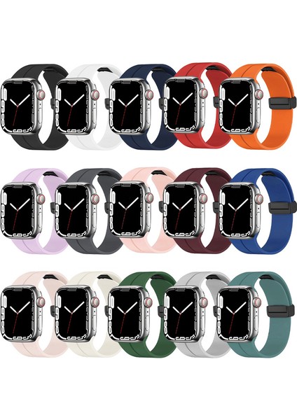 - Apple Watch 44MM - Kordon Silikon Kordon Krd-84 - Siyah