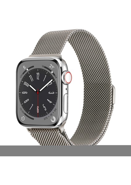 - Apple Watch 7 41MM - Kordon Metal Kordon Krd-01 - New Gray