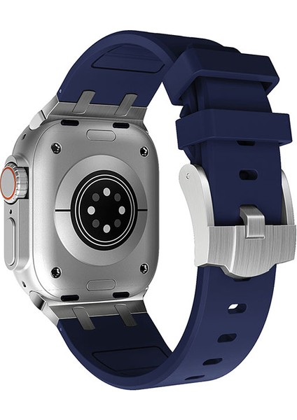 - ​​​Apple Watch 7 45mm - Kordon Silikon Kordon - KRD-89 - Siyah - T27218 indirimleri