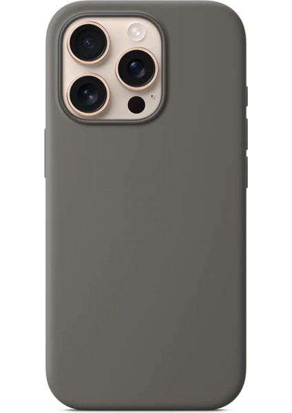 iPhone 15 Pro Max Uyumlu Içi Kadife Logolu Silikon Kılıf