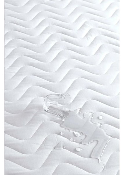 Sıvı Geçirmez Fitted Kapitoneli Alez 220X200 cm Çift Kişilik Battal Boy
