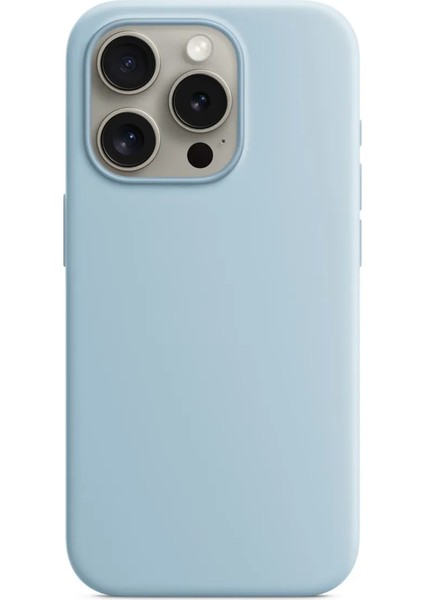 iPhone 15 Pro Max Uyumlu Içi Kadife Logolu Silikon Kılıf