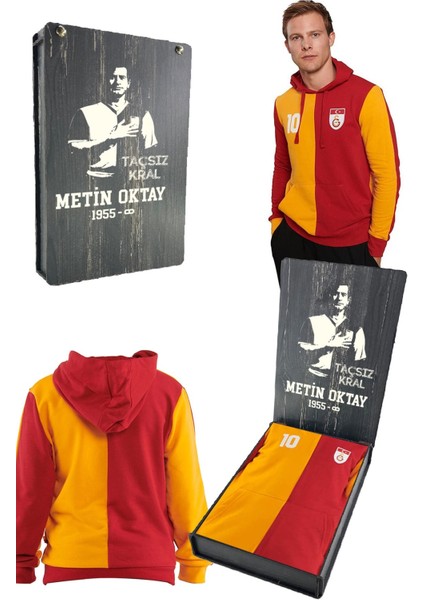 Orijinal Metin Oktay Kapüşonlu Sweat Hediyelik Ahşap Kutulu