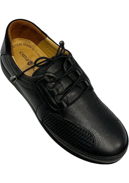 YLDZ-42632 Kadın Deri Ortopedik Comfort Ayakkabı Siyah fiyatları