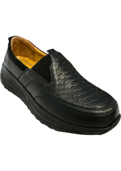 YLDZ-42639 Kadın Deri Ortopedik Comfort Ayakkabı Siyah fiyatları