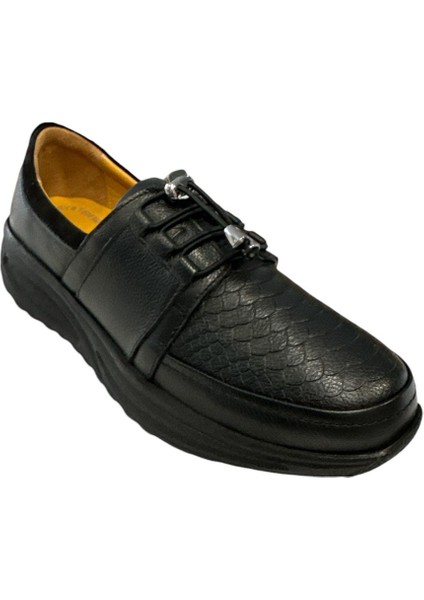 YLDZ-42640 Kadın Deri Ortopedik Comfort Ayakkabı Siyah fiyatları