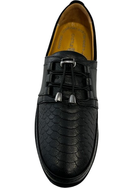 YLDZ-42640 Kadın Deri Ortopedik Comfort Ayakkabı Siyah modelleri