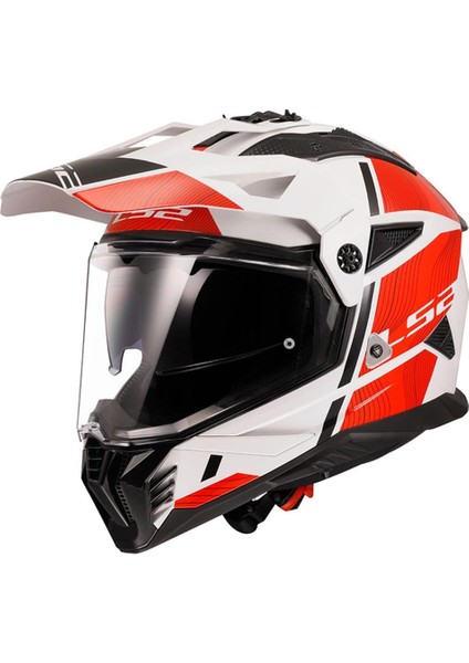 Pıoneer 2 Hıll Beyaz-Kırmızı Kask