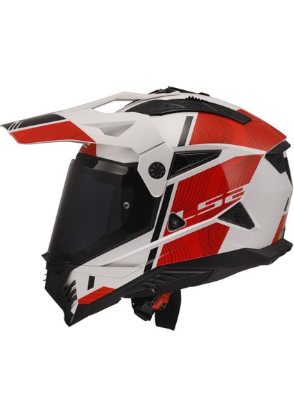 Pıoneer 2 Hıll Beyaz-Kırmızı Kask fiyatları