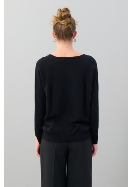 Kaşmir Triko Kazak Siyah K2471001_001 fiyatları