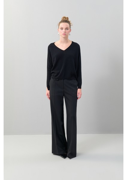 Kaşmir Triko Kazak Siyah K2471001_001 fırsatları