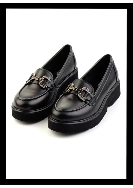 Siyah Kadın Loafer Ayakkabı K01257069509