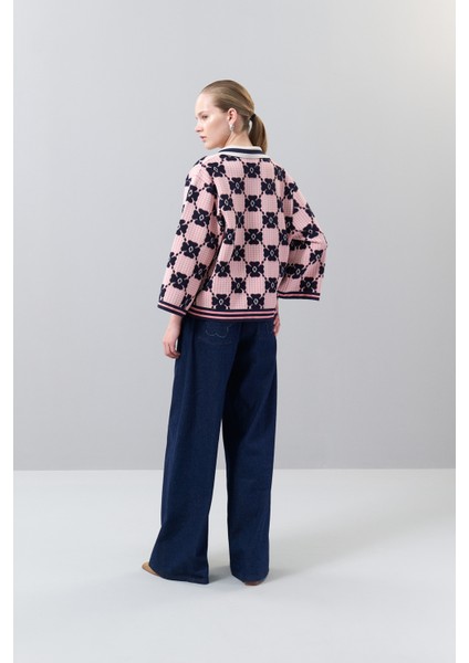 Polo Yaka Triko Lacivert-Pembe K2571003_648 fiyatları