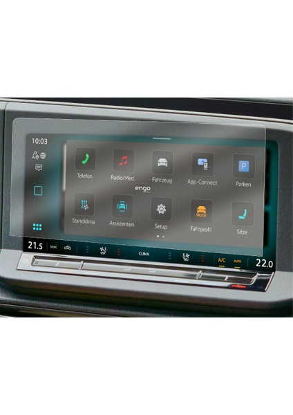 Volkswagen Caddy 10 Inç Mat Ekran Koruyucu Multimedya