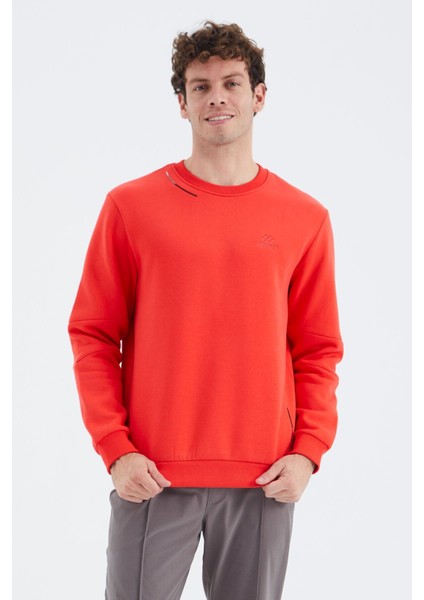 Tommy Life Fiesta O Yaka Kol Şerit Detaylı Basic Rahat Kalıp Erkek Sweatshirt - 88293