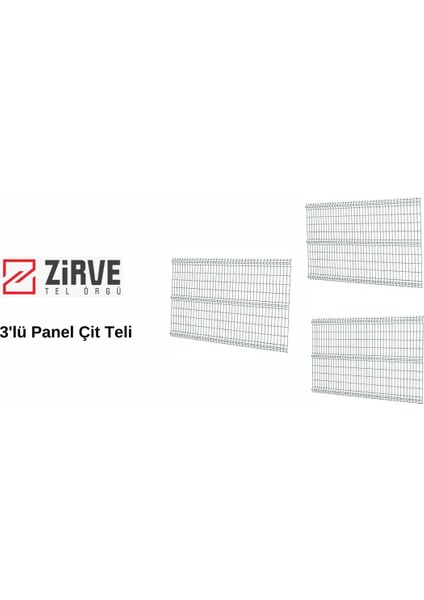 3'lü Panel Çit Teli 120 cm x 250 cm (7,5 Metre)