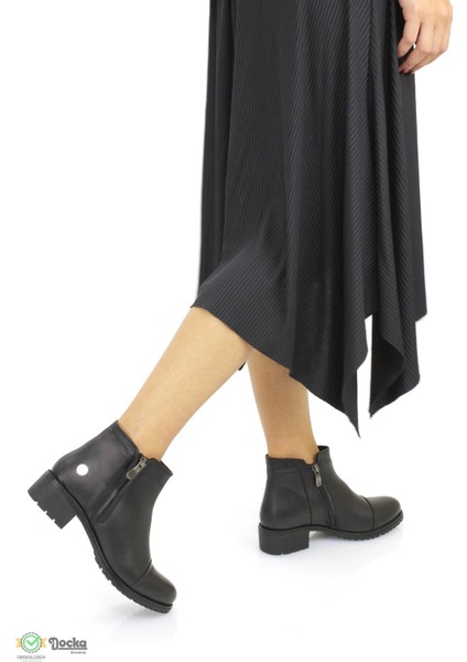 Kadın Deri Bağcıksız Düz Taban Klasik Bot M25/KB1405 fırsatları