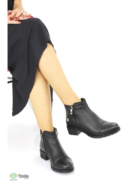 Kadın Deri Bağcıksız Düz Taban Klasik Bot M25/KB1405 indirimleri