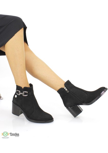 Kadın Deri Topuklu Günlük Klasik Bot M25/KB1326