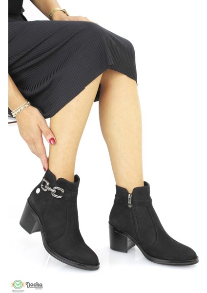 Kadın Deri Topuklu Günlük Klasik Bot M25/KB1326 indirimleri