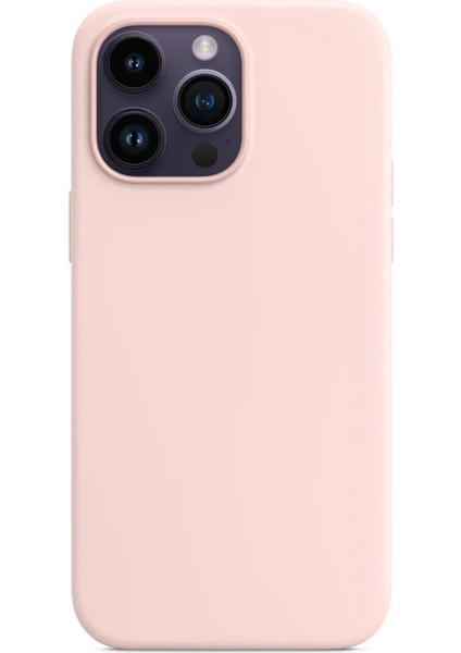 iPhone 15 Pro Uyumlu Içi Kadife Logolu Silikon Kılıf