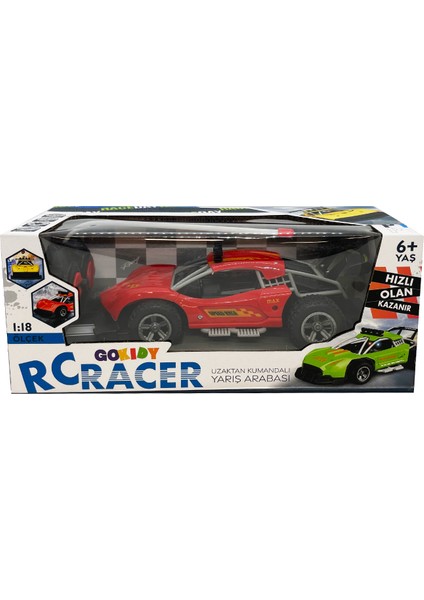 Süspansiyonlu Işıklı Uzaktan Kumandalı Yarış Arabası Rc Racer 1:18 Ölçek