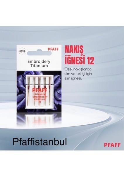 Nakış Iğnesi 12 No. (1 Paket=5 Adet) Titanyum (821198096)