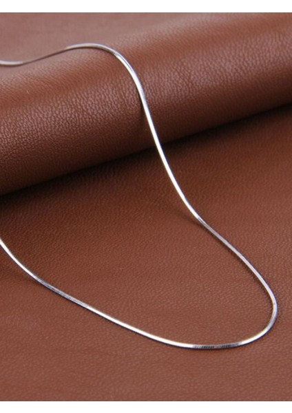 925 Ayar Gümüş Yılan Model Yuvarlak Zincir Kolye 1,5 mm
