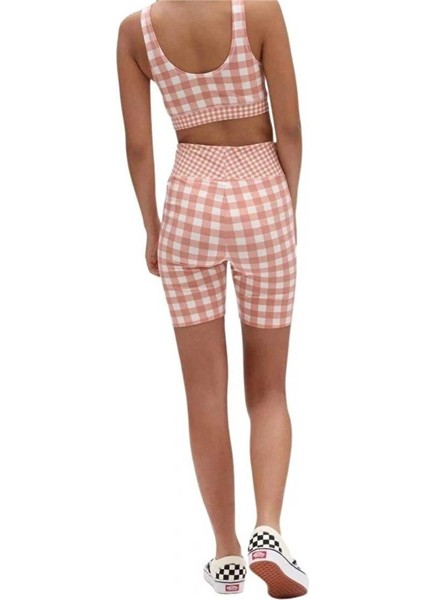 Mixed Up Gingham Pembe Şort Tayt fırsatları