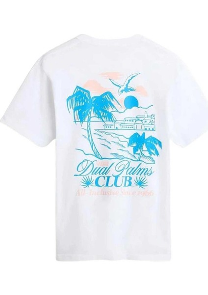 Dual Palms Club Ss Erkek Beyaz T-Shirt