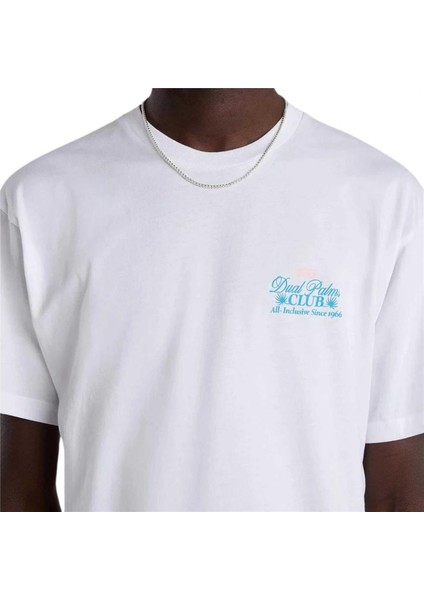 Dual Palms Club Ss Erkek Beyaz T-Shirt