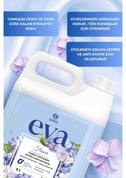 Eva Extra Konsantre Çamaşır Yumuşatıcısı Meyvemsi Çiçeksi 5000 ml 167 Yıkama