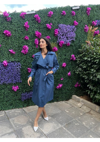 Kargo Cepli Mavi Renk Trençkot indirimleri