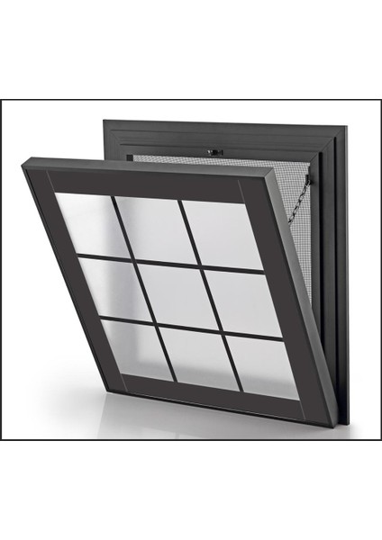 Yeni Nesil Banyo Menfezi 40 x 40 Siyah