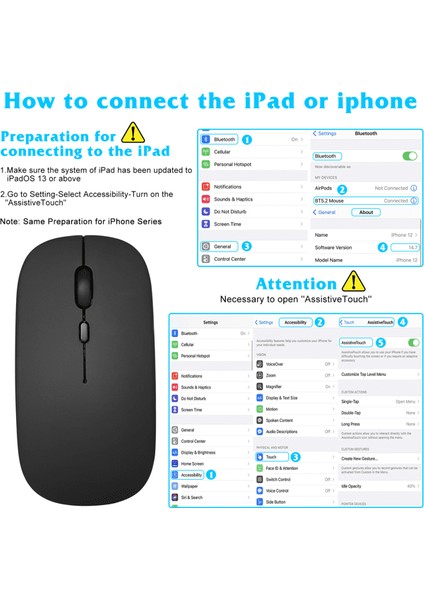 Apple ipad 6.nesil 9.7 Inç A1893 A1954 Uyumlu Rgb Işıklı (7 Renkli) Bluetooth & Wireless Türkçe Klavye Mouse Seti Design By Newface