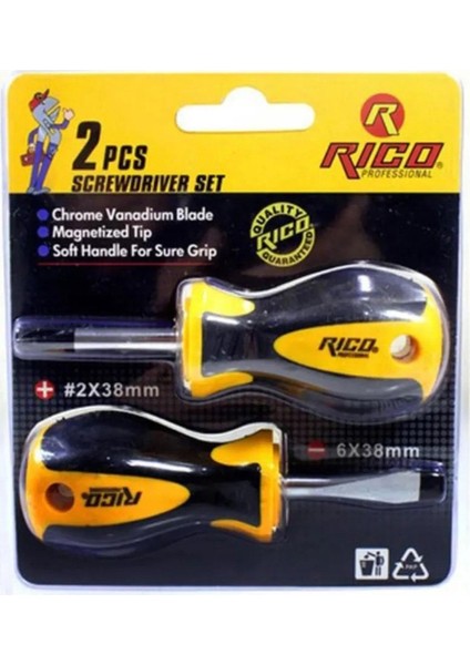 003-RK0030 Topaç Tornavida Seti 2 Parça