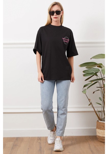 Baskılı Oversize T-Shirt modelleri