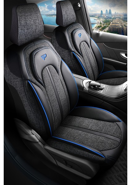 Panda Sevılla Serısı Keten Kumaş Oto Koltuk Kılıfı - Tam Set