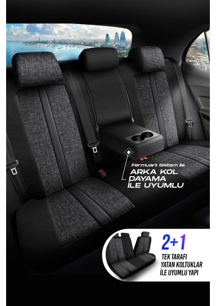 Panda Sevılla Serısı Keten Kumaş Oto Koltuk Kılıfı - Tam Set modelleri