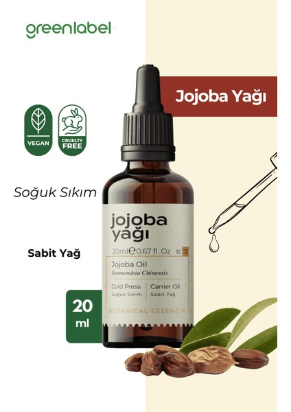 Jojoba Yağı Soğuk Sıkım %100 Doğal Ve Saf 20ml