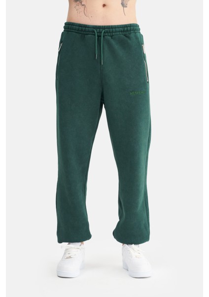 Erkek Beli ve Paçası Lastikli, Efektli Yıkamalı Jogger Pantolon fiyatları