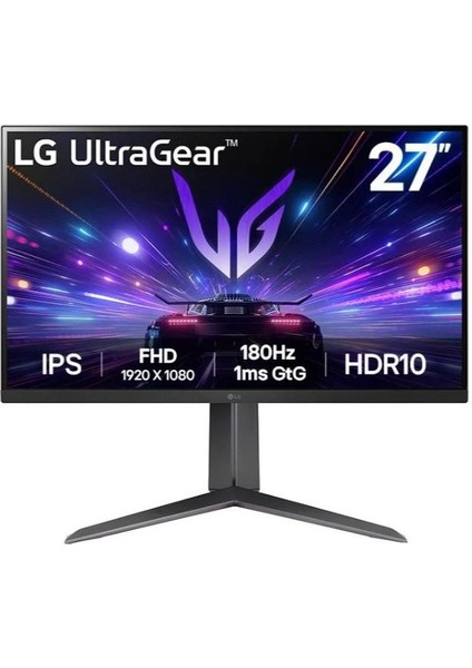 UltraGear 27GS65F-B 27 inç FHD 180Hz 1ms Pivot Asansör NVIDIA G-SYNC IPS Gaming Monitör